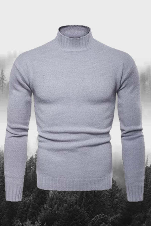 Half Turtleneck Solid Color Sweater