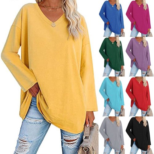 🔥The Last Day Promotion-SALE 70% OFF💋Women's loose long sleeve fashion V-neck knit top