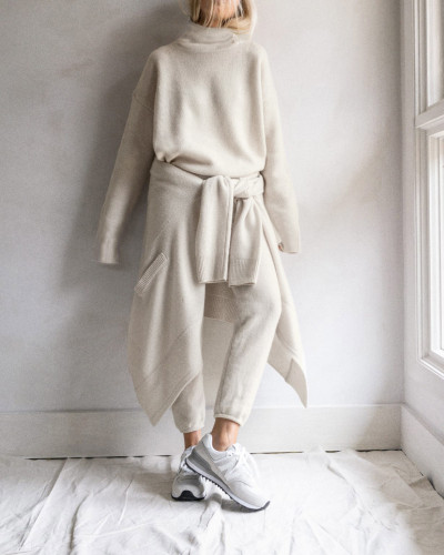 Minimalism Light Grey Knitted Two-Pieces Set