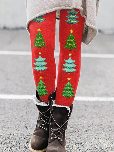 Women's Christmas Tree🎄 Print Leggings