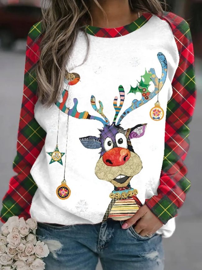 Christmas Round Neck Long Sleeve Sweatshirt