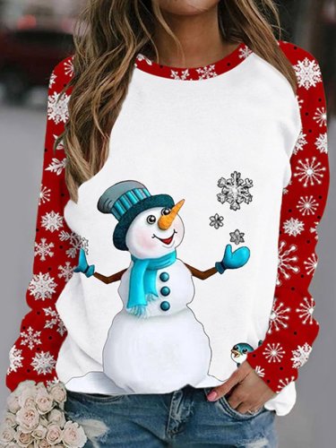 Christmas Round Neck Long Sleeve Sweatshirt