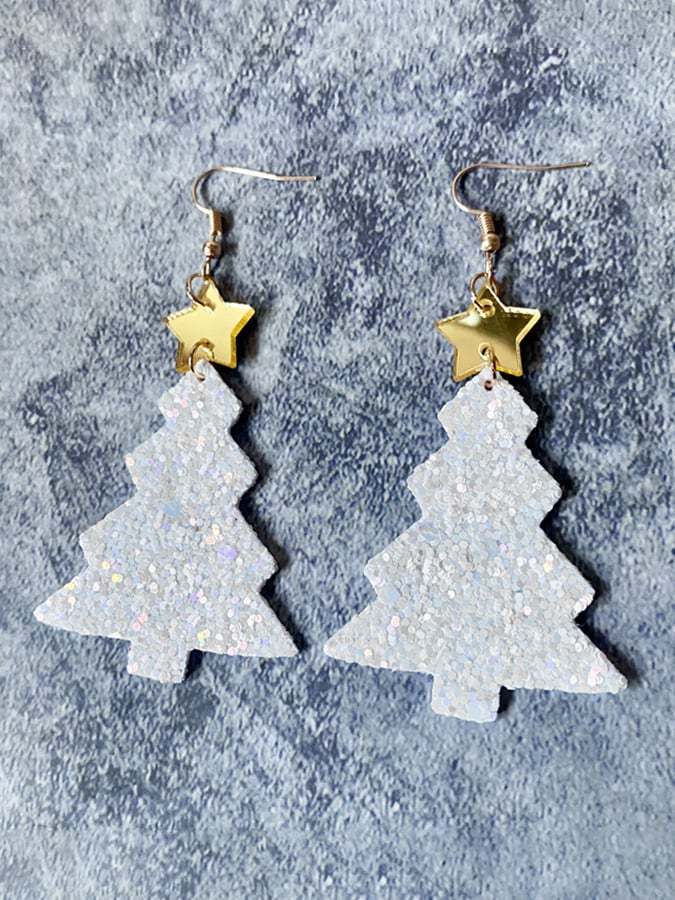 Women's Shiny Christmas Tree Fashion Earrings