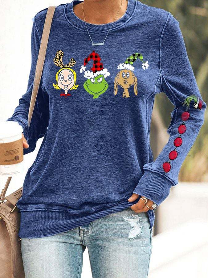 Women's Funny Christmas Printed Casual Sweatshirt