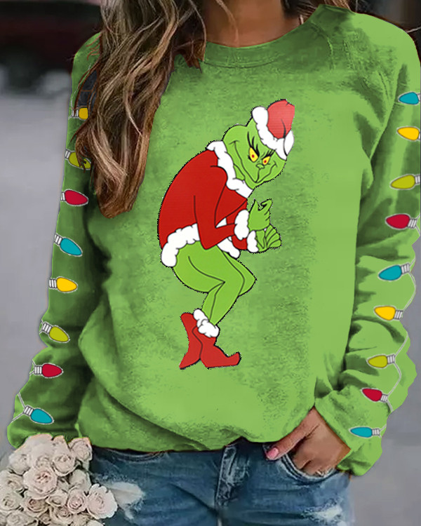 Christmas Grinch Long Sleeve Top