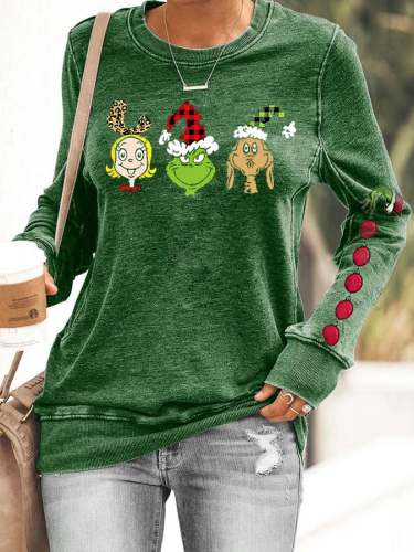 Women's Funny Christmas Printed Casual Sweatshirt