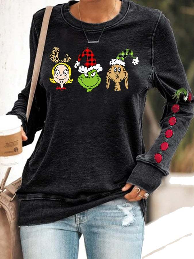 Women's Funny Christmas Printed Casual Sweatshirt