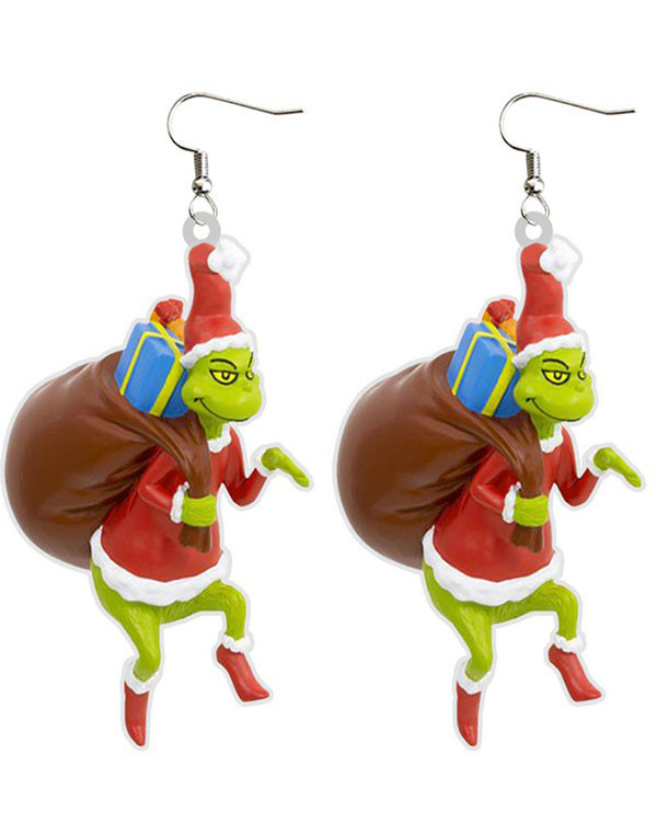 Christmas Fun Grinch Earrings