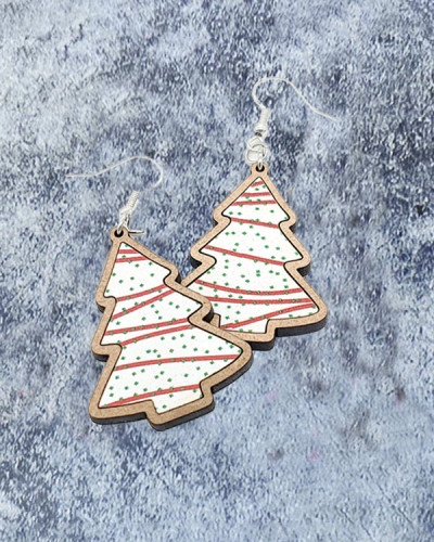 Christmas Tree Cookie Earrings