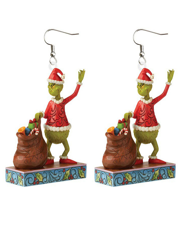 Christmas Fun Grinch Earrings