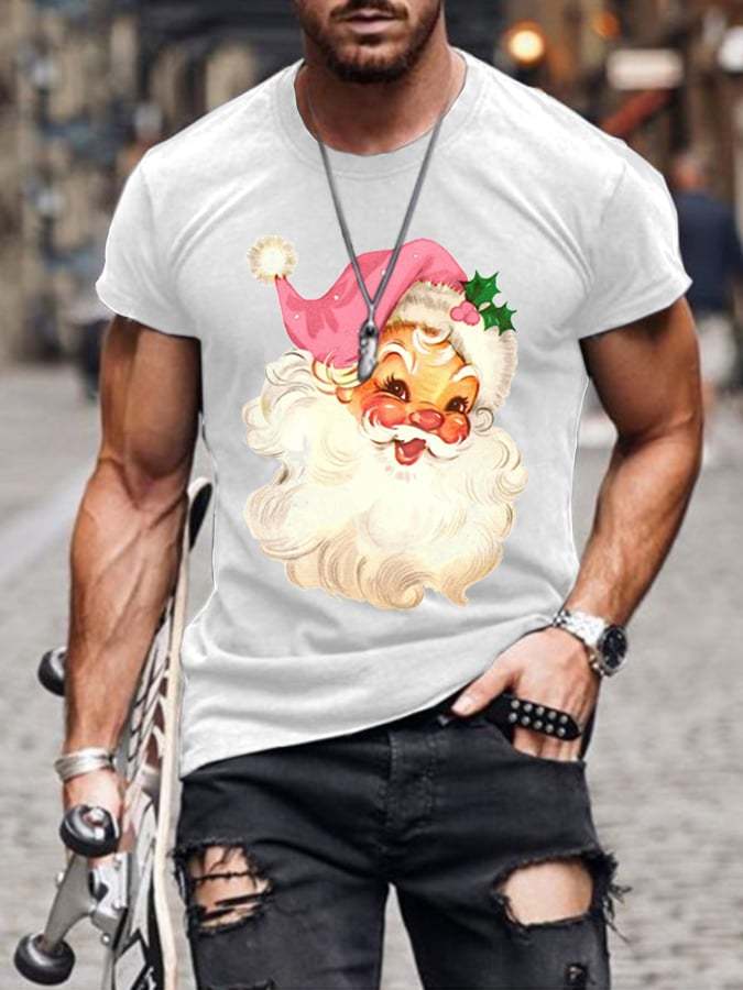 Men's Christmas Printed Short Sleeve T-Shirt