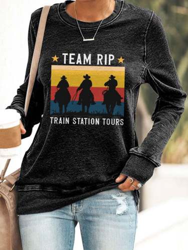 Fashion Print Long Sleeve Sweatshirt