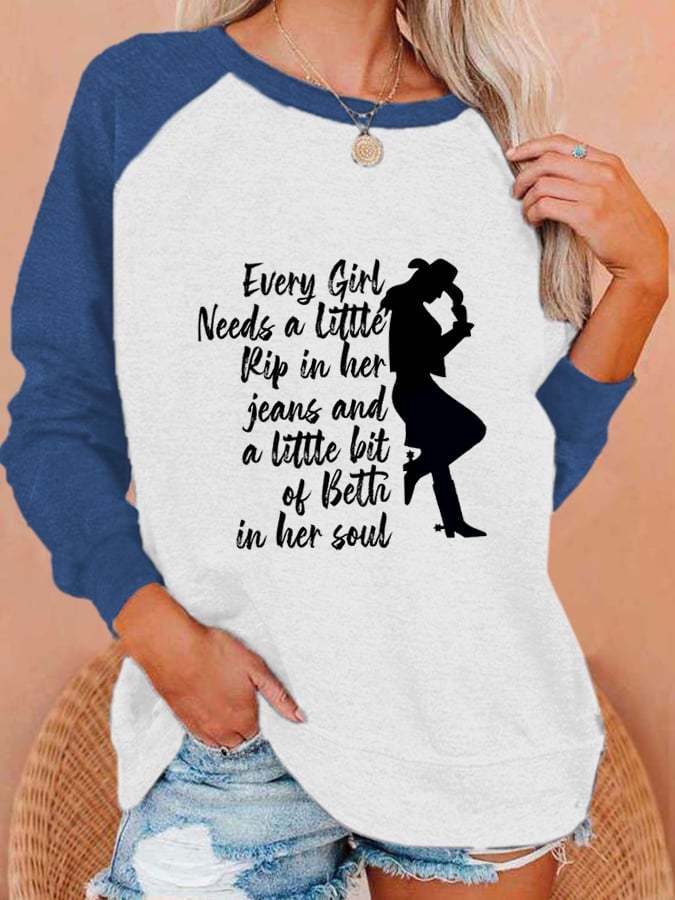 Women's In a World Full Of Karens Be A Beth Print Sweatshirt