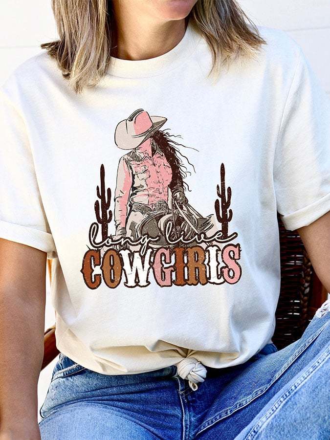 Cowgirls Print T-Shirt
