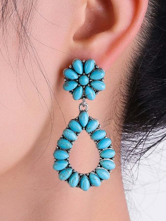 Women's Vintage Ethnic Turquoise Earrings