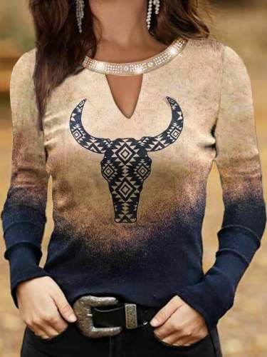 Women's Western Print T-Shirt