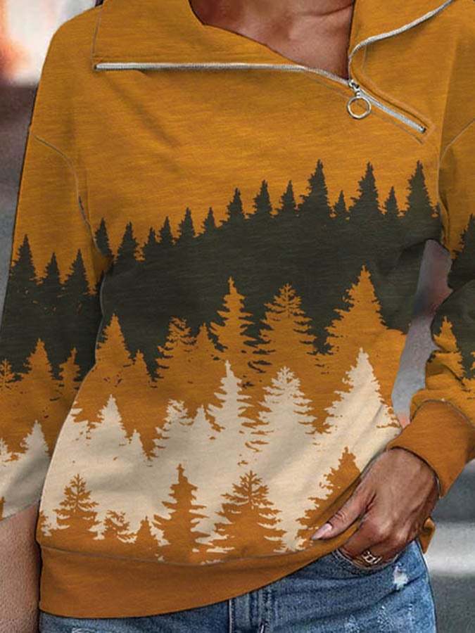 Women's Casual Print Long sleeve Sweatshirt