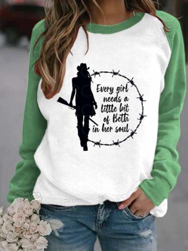 Women's Beth In Her Soul Print Casual Sweatshirt