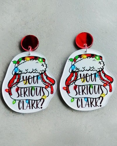 Christmas Lights Round Christmas Tree Earrings