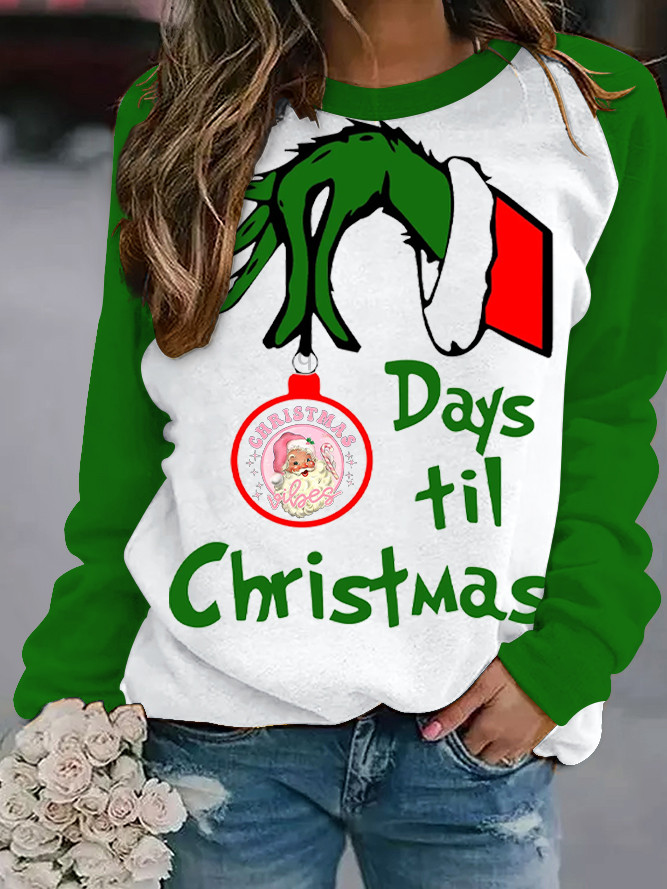 Days till Christmas Print Sweatshirt