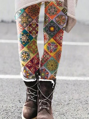 Women’s Vintage Pattern Print Leggings