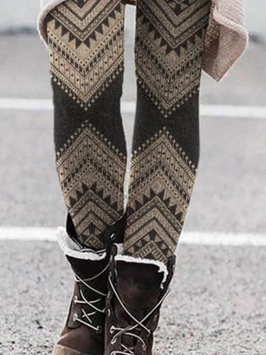 Vintage Western Print Leggings