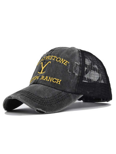 Western Embroidered Breathable Adjustable Cap