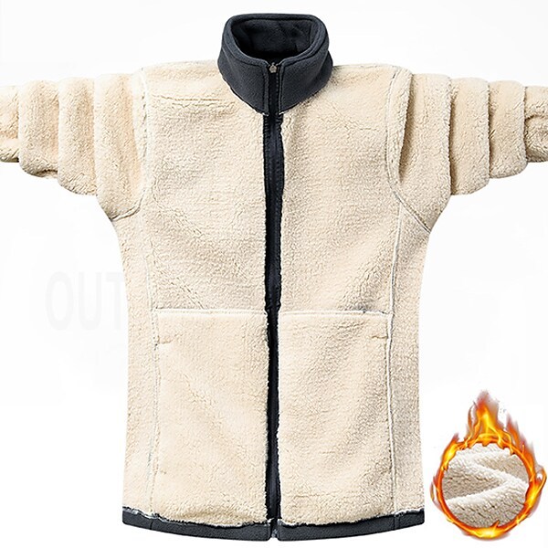 Men‘s Polar Loose Fleece Outdoor Long Sleeve Thickened Sweatshirt