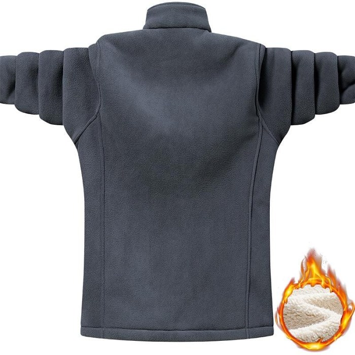 Men‘s Polar Loose Fleece Outdoor Long Sleeve Thickened Sweatshirt