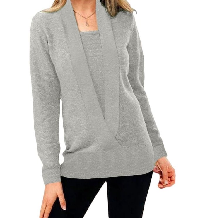 Women's Solid Color Pullover Cropped Knitted Jumpers
