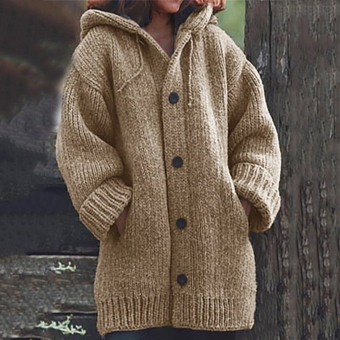 Casual Hooded Sweater Coat
