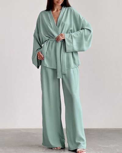 Chiffon Loose Two Piece Home Suit