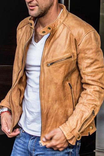 Men's Leather Racer Jacket