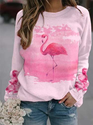 Women’s Love Flamingo Valentine Sweatshirt