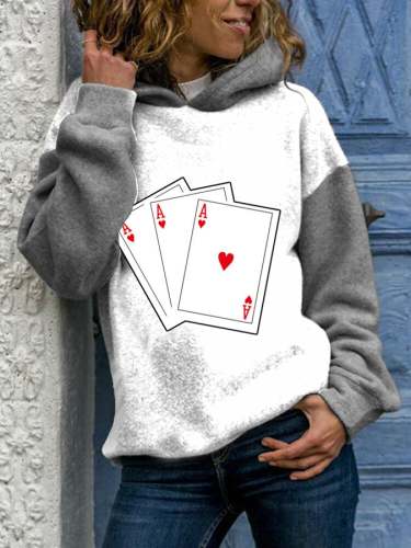 Women's Love Print Hoodie