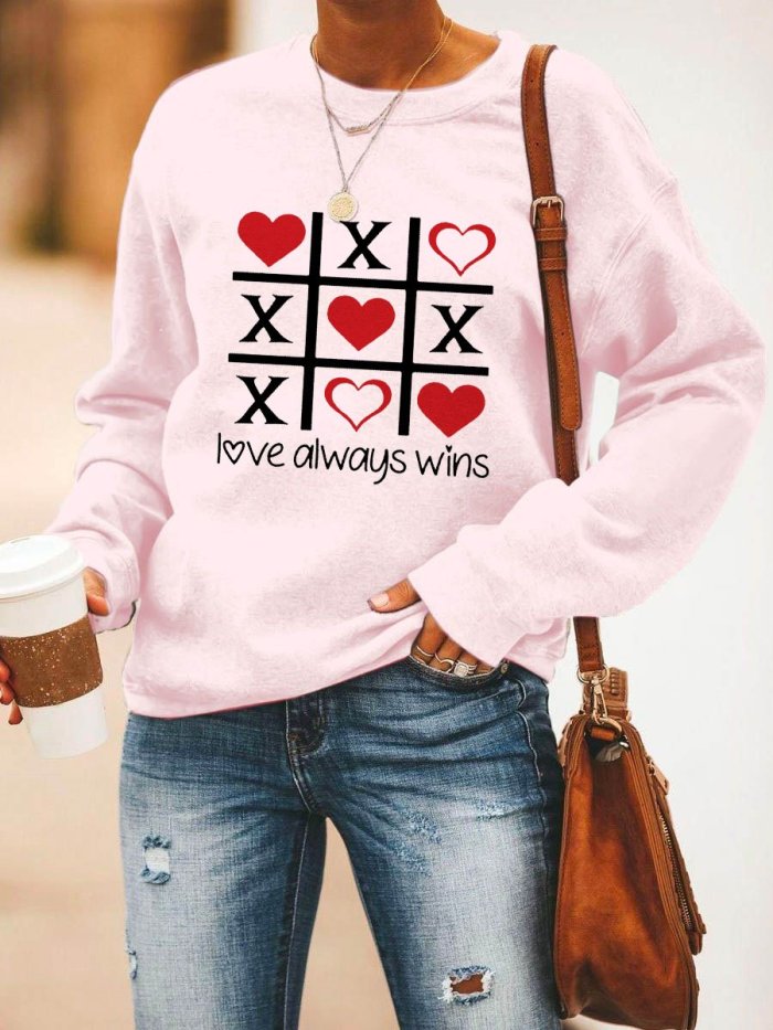 Fashion Print Long-Sleeved Sweatshirt