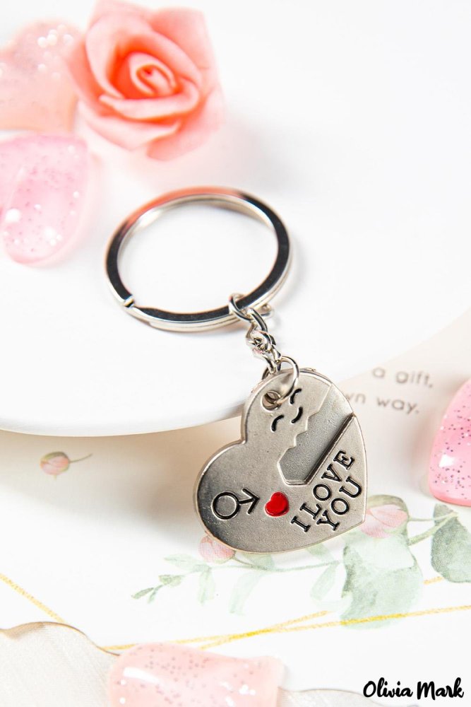 Valentine's Day Letter Heart Shape Matching Key Ring