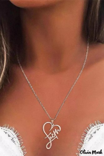 Faith Heart Pendant Necklace