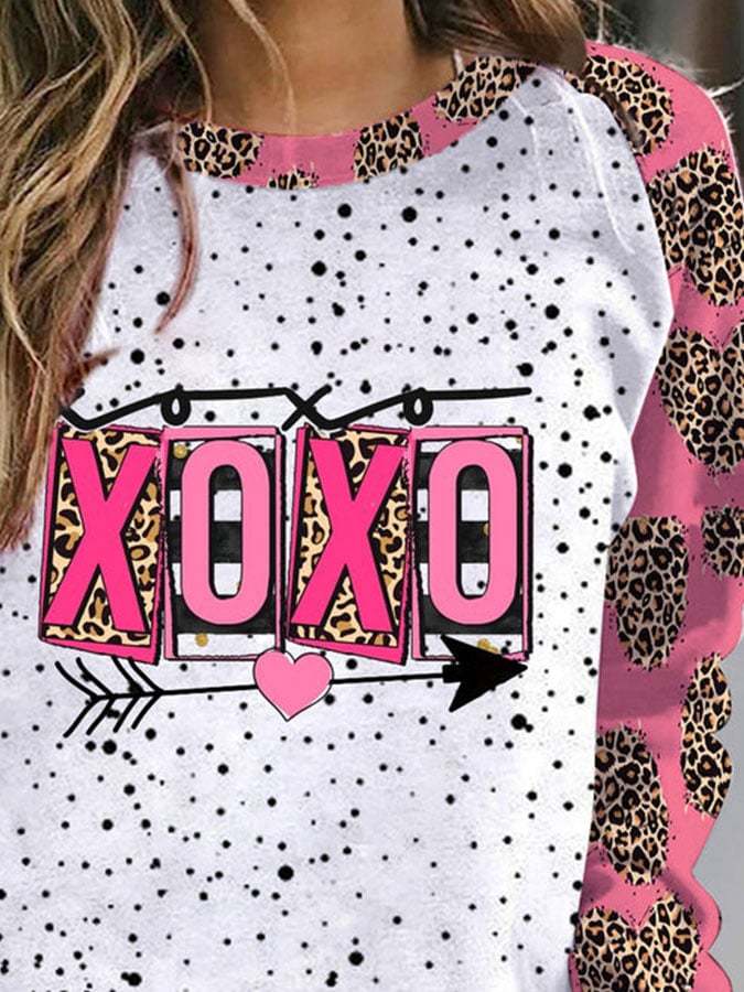Women's Valentine XOXO Print Sweatshirt