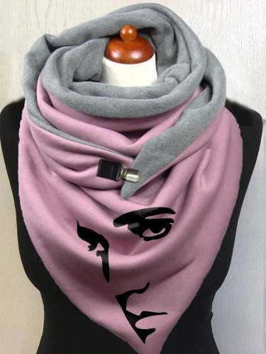 Vintage King Of Rock Roll Print Scarf