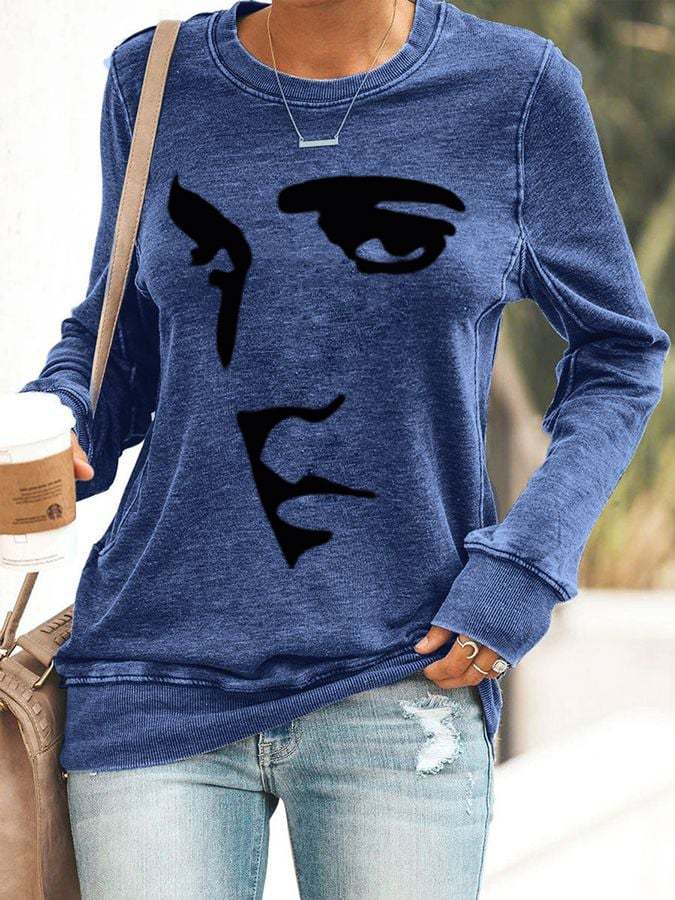 Women's Silhouette Print Souvenir Sweatshirt
