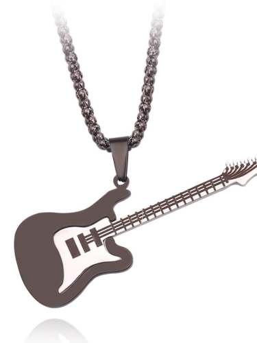 Vintage Musical Guitar Necklace