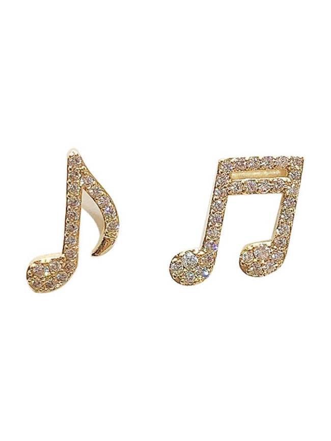 Simple music note earrings