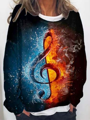 Women's King Of Music Print Sweatshirt