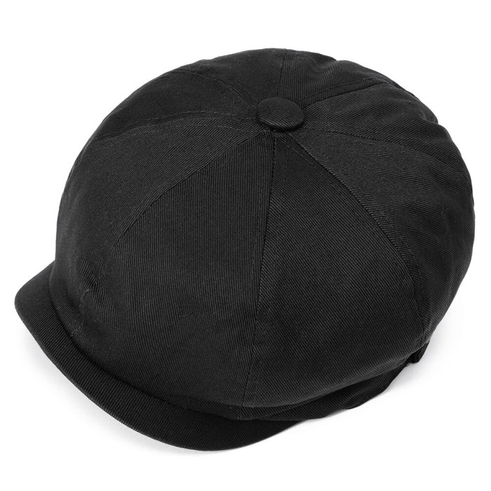 Men Denim Cotton Washed Newsboy Hat Windproof Wild Outdoor Travel Octagonal Cap Beret Cap