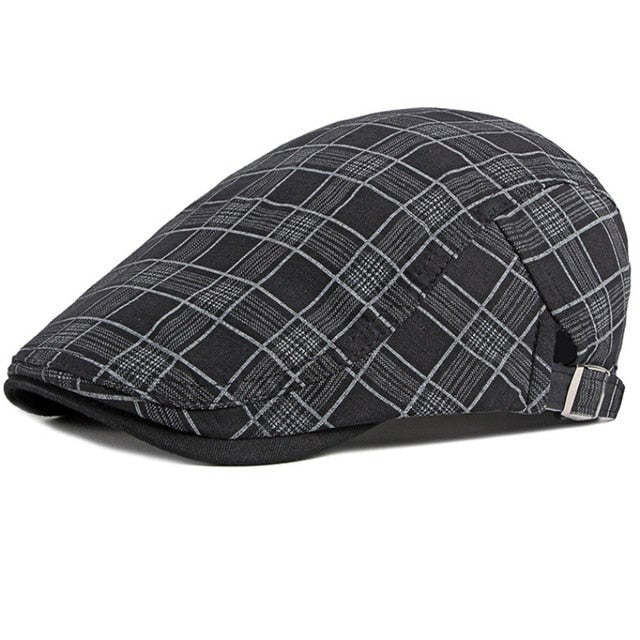 Vintage Plaid Ivy Newsboy Flat Cap