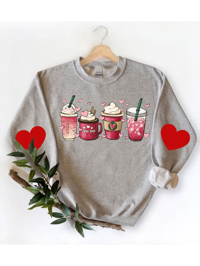 Valentine Coffee Heart Sweatshirt