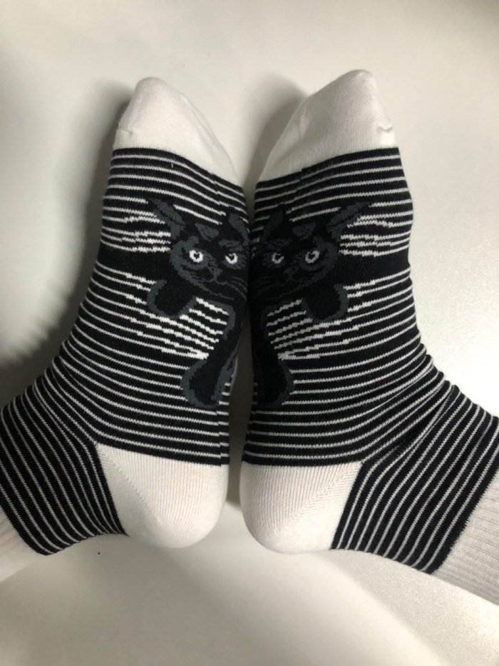 Socken mit Katzenmuster (zufällige Lieferungen)