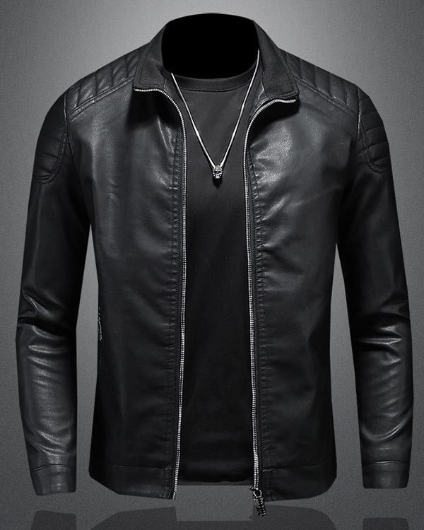 Men's Motorcycle Leather Coat