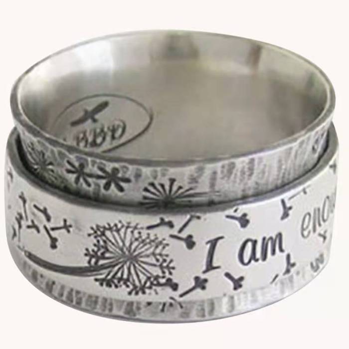 Last Day 75% OFF''I Am Enough'' Meditation Dandelion Ring